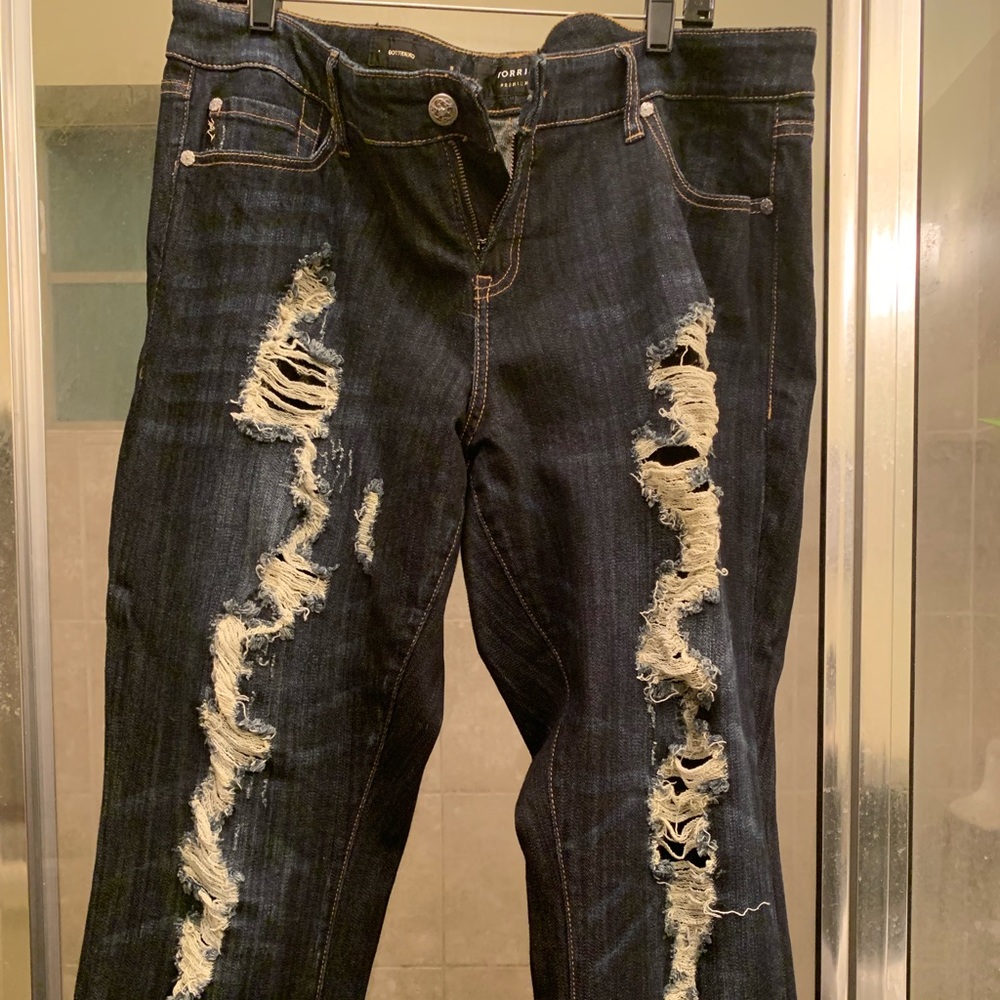 Torrid Size 18 Premium Distressed Boyfriend Jeans